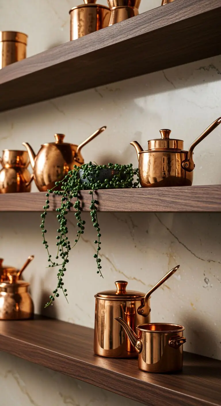 13 Kitchen Open Shelving Ideas for a Chic and Functional Look 3 1. Add Contrast with Dark Shelves