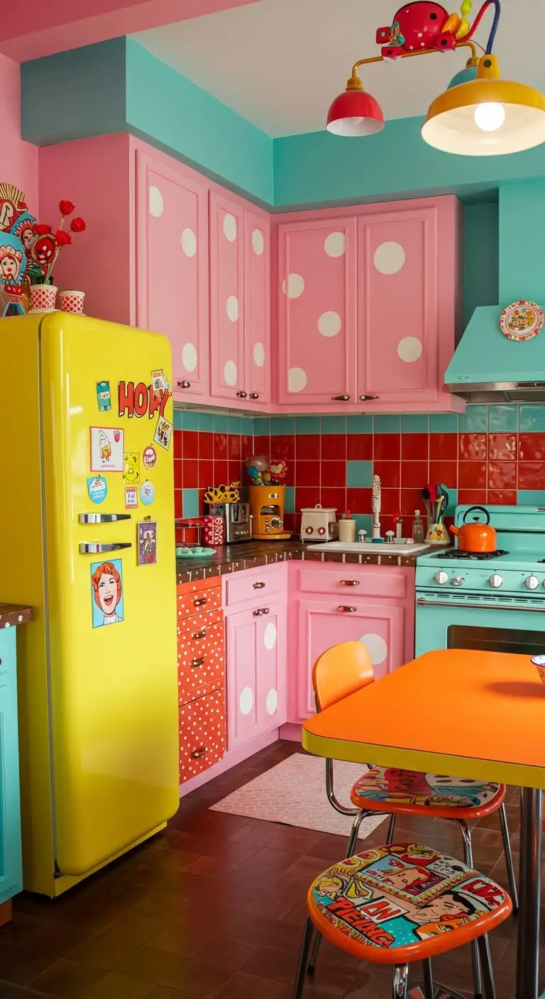 15 Fun and Quirky Kitschy Kitchen Ideas 3 1. Add Pop Art Accents
