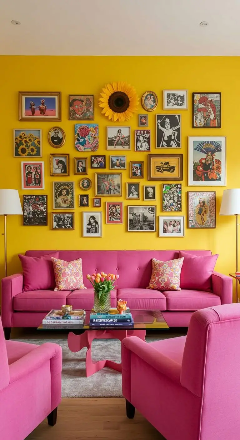 11 Vibrant Dopamine Decor Ideas to Boost Your Mood 3 1. Create a Bold Accent Wall