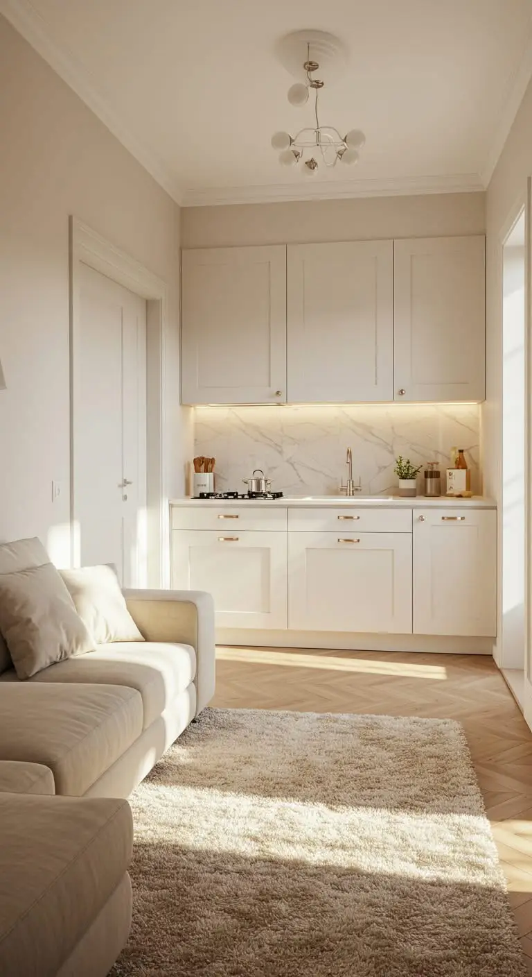 15 Small Open Concept Kitchen Living Room Ideas for a Spacious Look 4 1. Light and Airy Colors