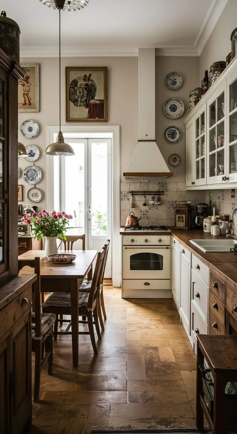 11 Eclectic Kitchen Decor Ideas for a Unique Space 3 1. Mix Vintage and Modern Elements