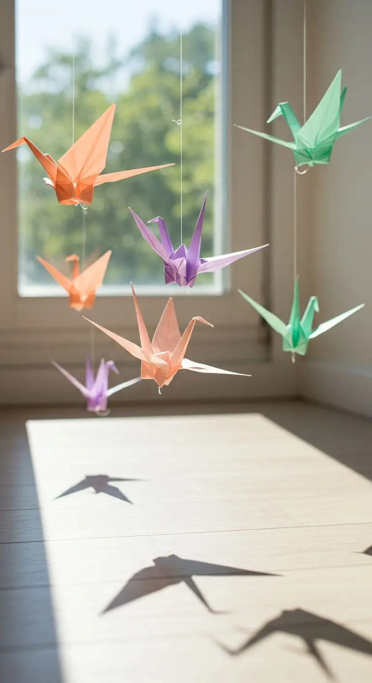 17 Origami Home Decor Ideas for an Artistic Touch 3 1. Paper Cranes for Peaceful Vibes