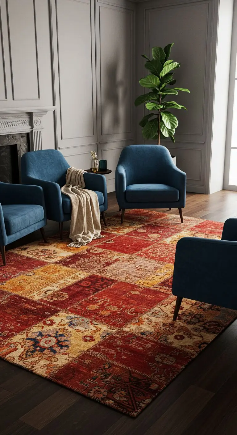13 Unique Hobo Patterns for a Boho-Chic Look 3 1. Patchwork-Inspired Rugs