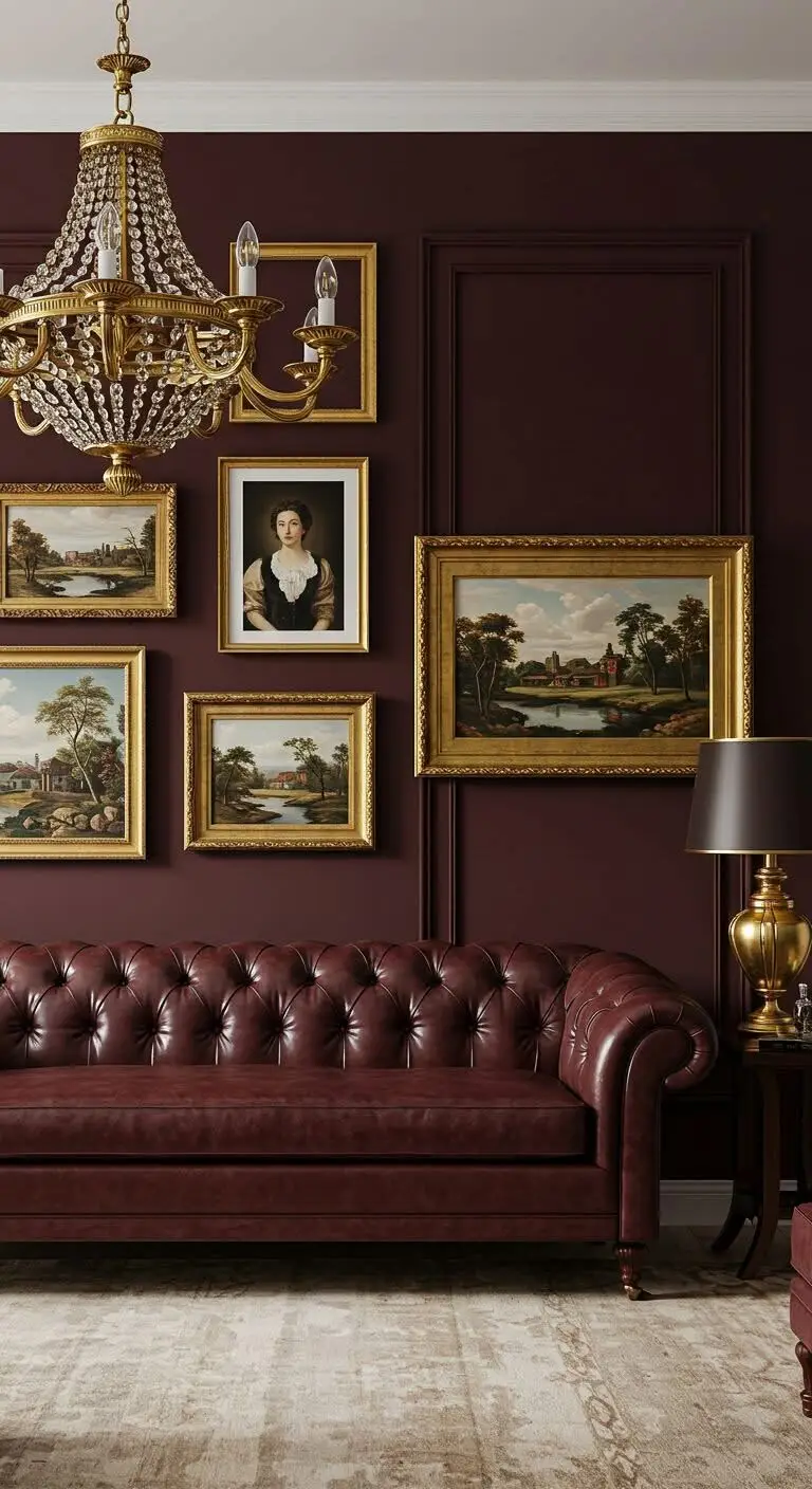 11 Elegant Burgundy Living Room Inspirations for a Rich Aesthetic 3 1. Timeless Classic