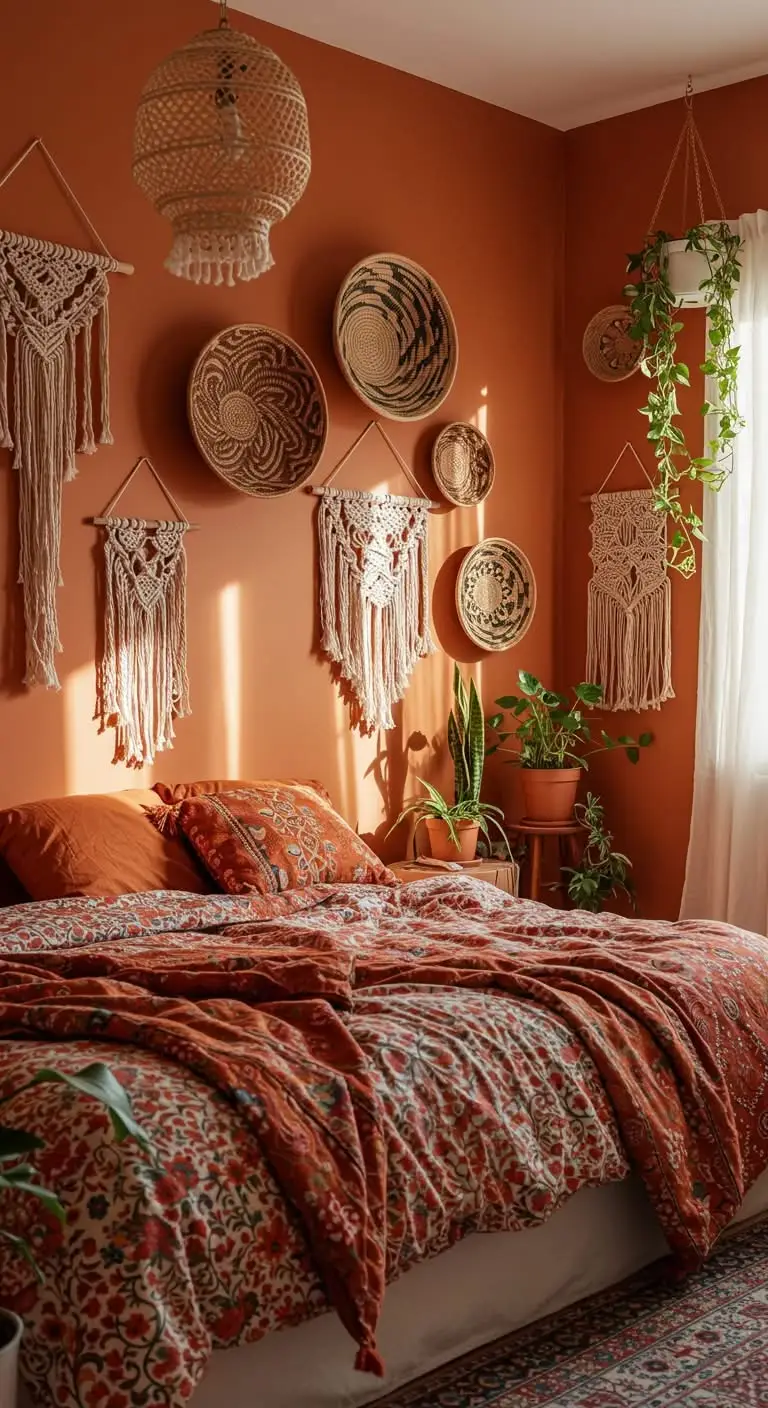 11 Best Boho Bedroom Paint Colors for a Relaxing Space 3 1. Warm Terracotta