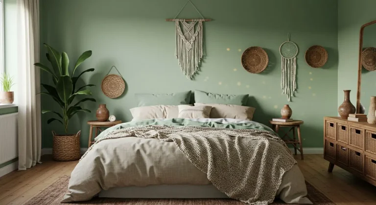 Green Boho Bedroom Ideas