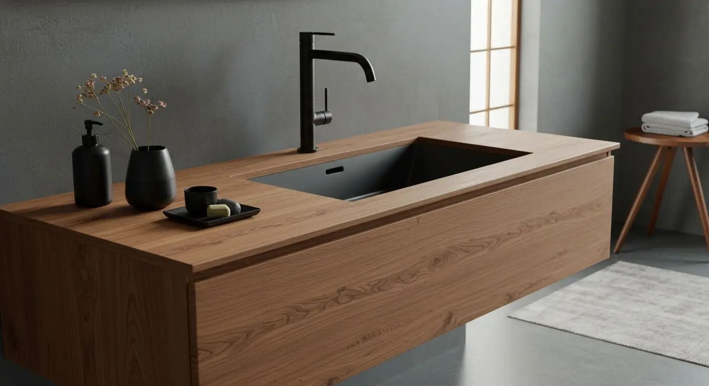 Japandi Bathroom Vanity