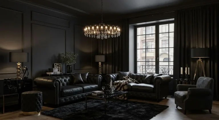 Black Living Room Ideas