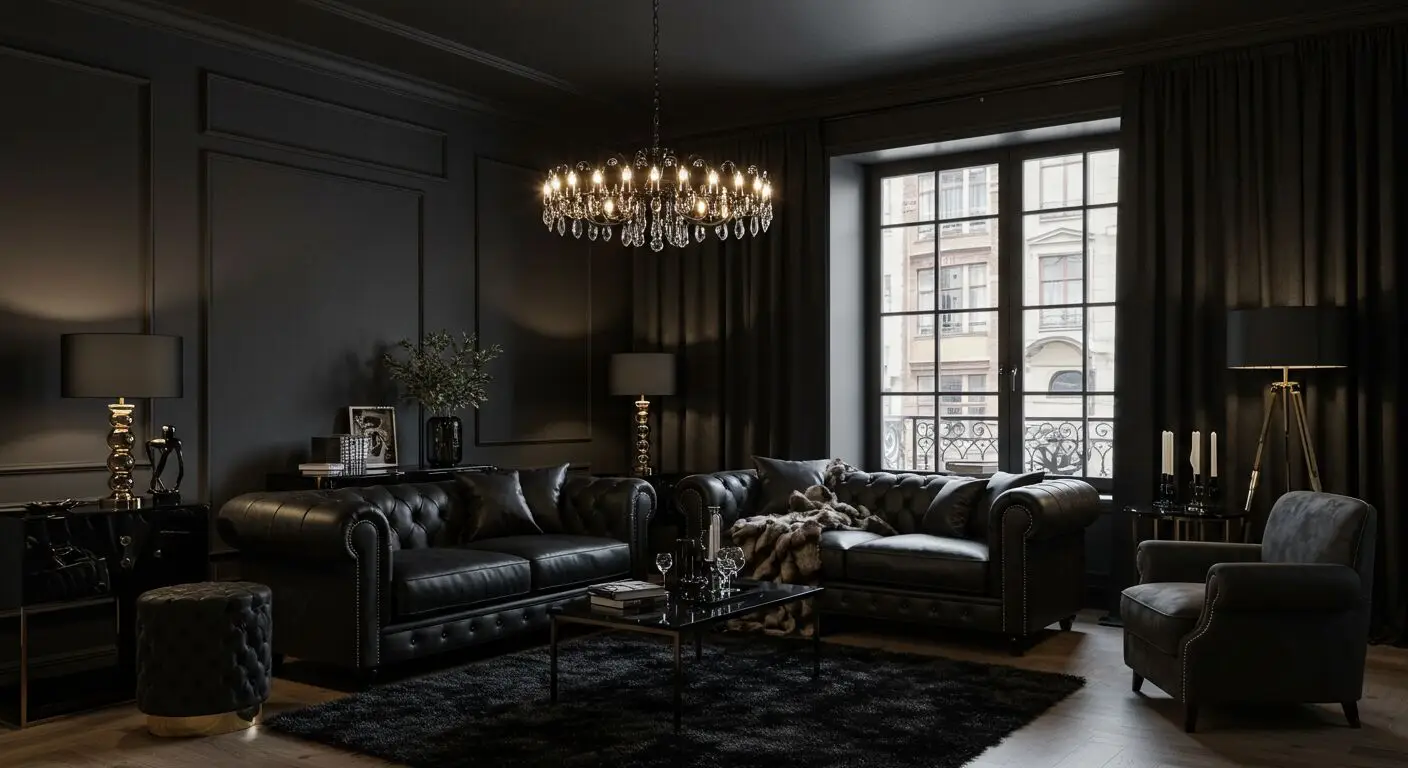 Black Living Room Ideas
