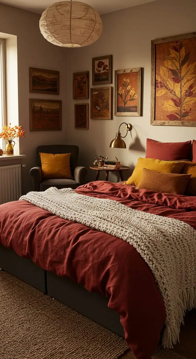 11 Fall Bedroom Ideas for a Warm and Cozy Retreat 4 2. Add Autumnal Color Palettes