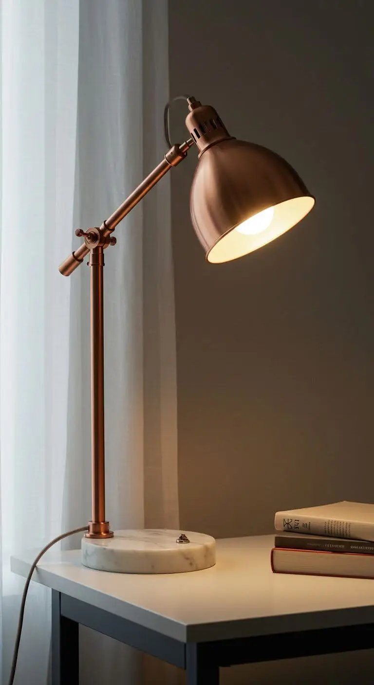 13 Feminine Home Office Ideas for a Chic Workspace 3 2. Include Elegant Lighting