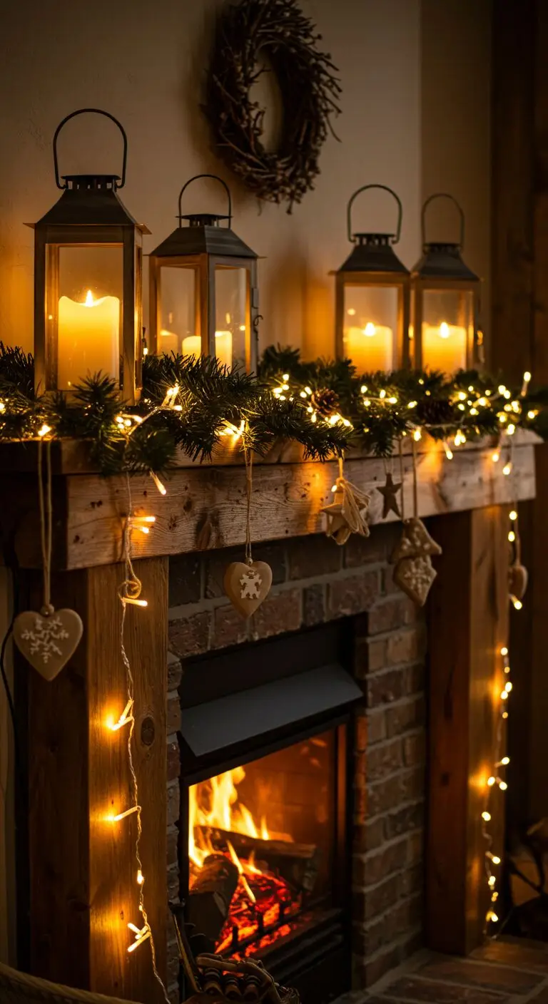 17 Stylish Christmas Living Room Decor Ideas to Try 4 2. Light it Up With String Lights