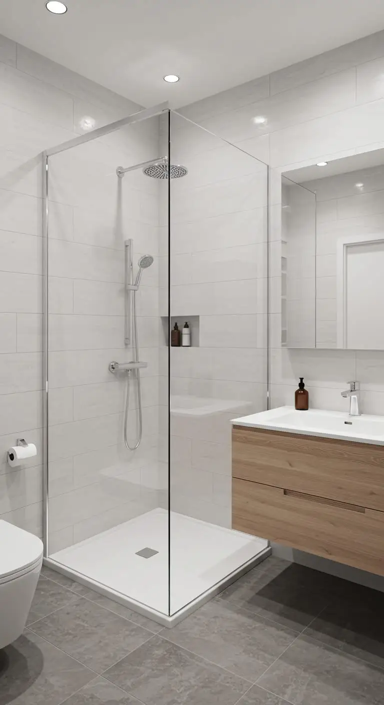 11 Small Bathroom Remodels That Maximize Space 5 2. Opt for a Frameless Glass Shower