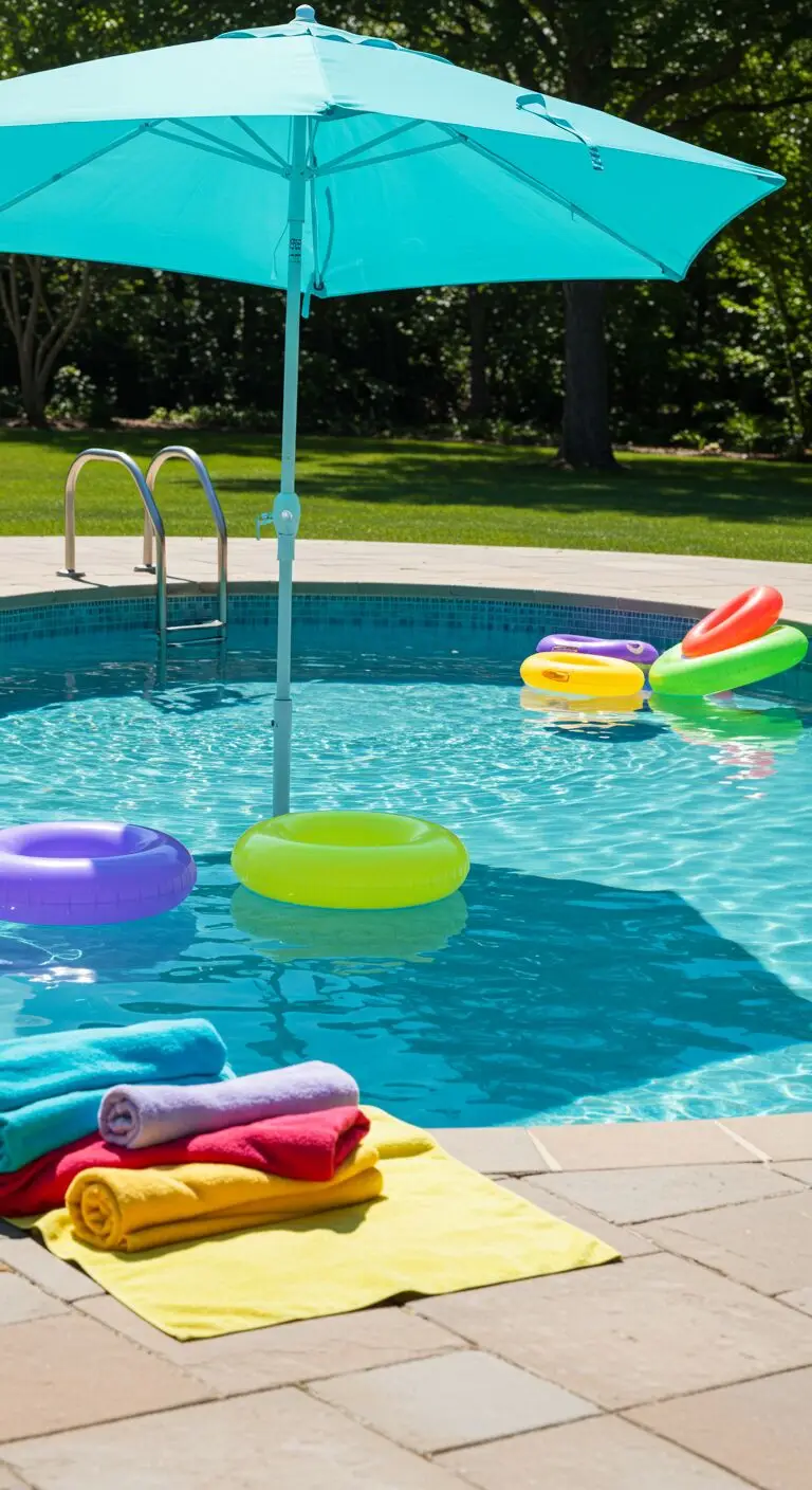 15 Creative Shade Ideas for Inflatable Pools to Stay Cool 4 2. Oversized Patio Umbrellas