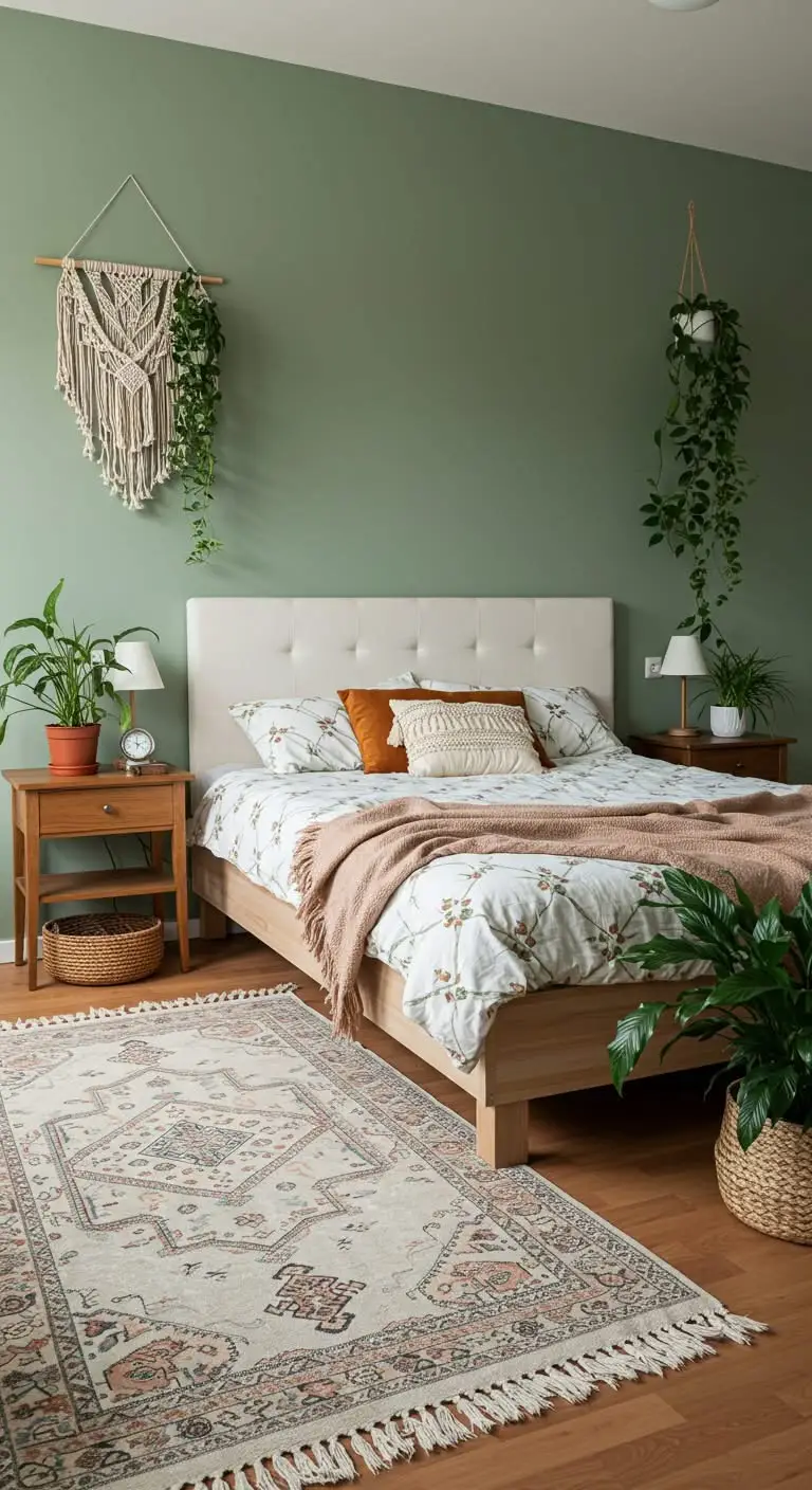 11 Best Boho Bedroom Paint Colors for a Relaxing Space 4 2. Sage Green