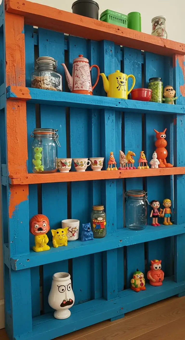 15 Funky Junk Decor Ideas for Upcycled Charm 5 2. Turn Wooden Pallets Into Shelving