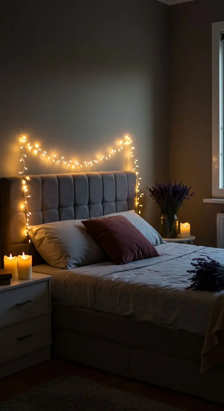 13 Cozy and Warm Bedroom Ideas for a Relaxing Space 4 2. Use Warm Lighting