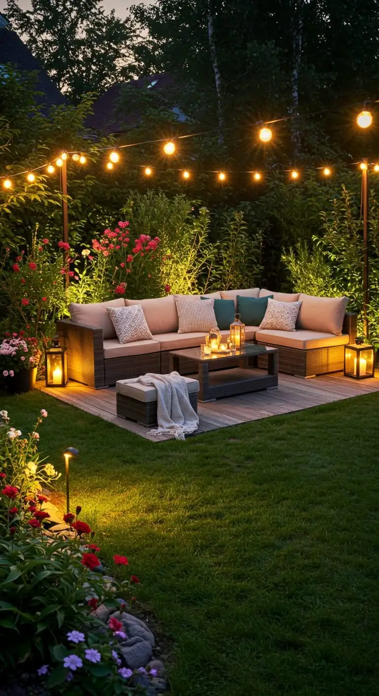 15 Easy Summer Backyard Prep Ideas for a Relaxing Season 5 3. Add Ambient Lighting