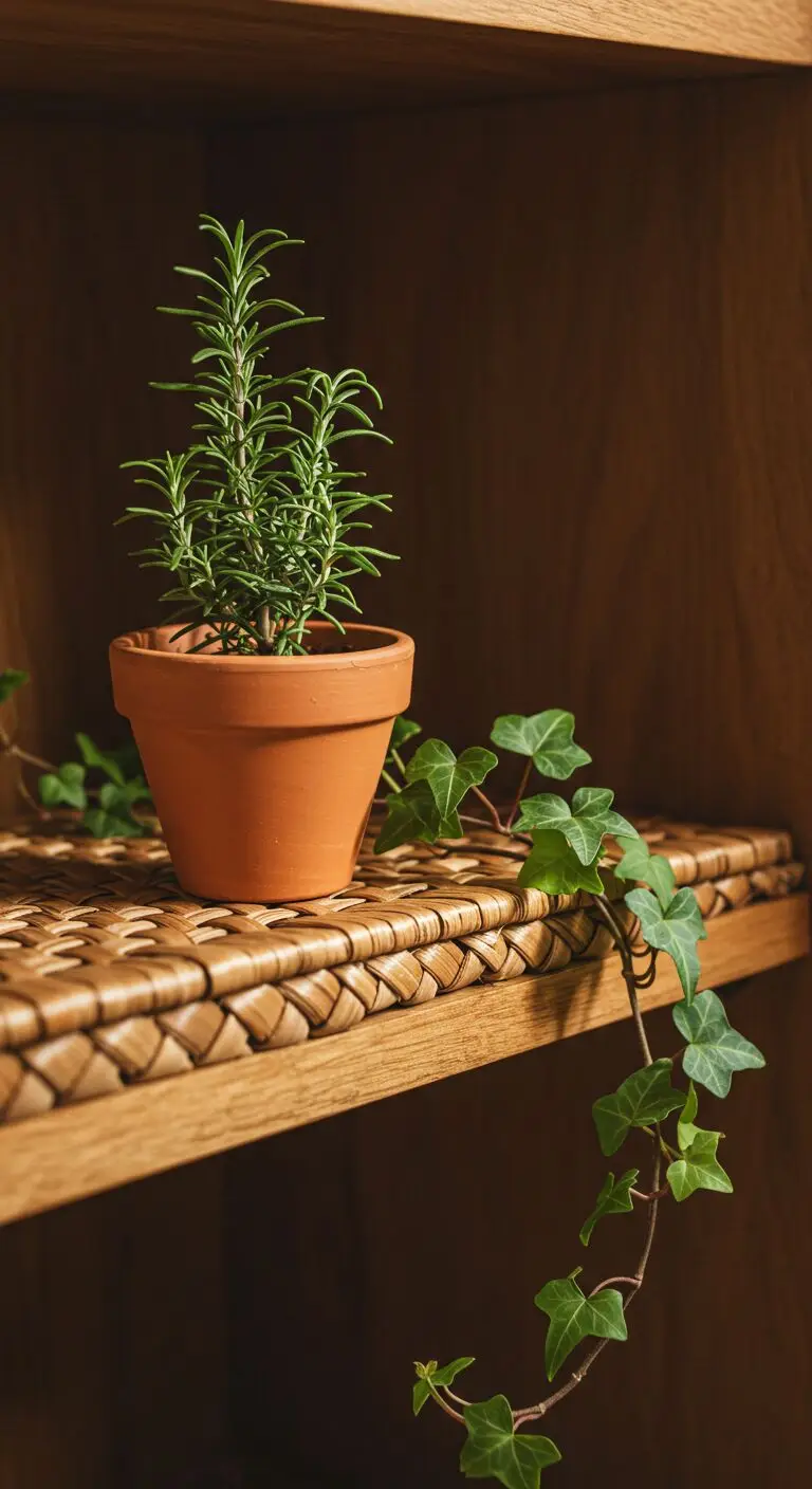 13 Shelf Styling Ideas to Elevate Your Decor 5 3. Add Greenery