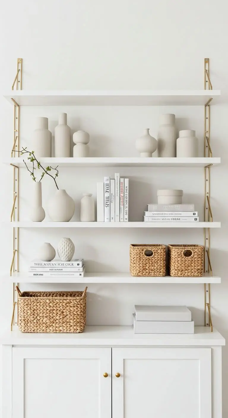 13 Feminine Home Office Ideas for a Chic Workspace 4 3. Add Stylish Storage Solutions