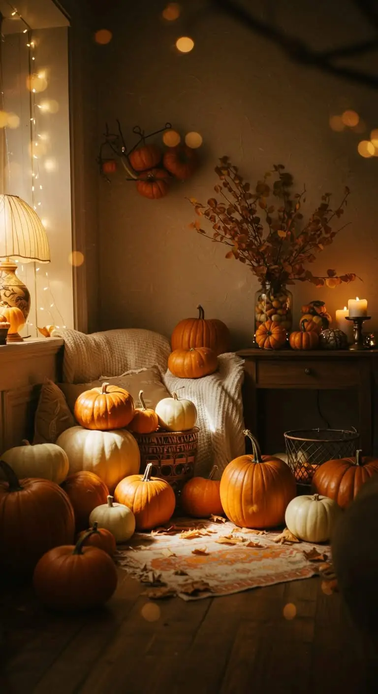 11 Ways to Create a Cozy Pumpkin Spice Ambiance 5 3. Decorate with Pumpkins