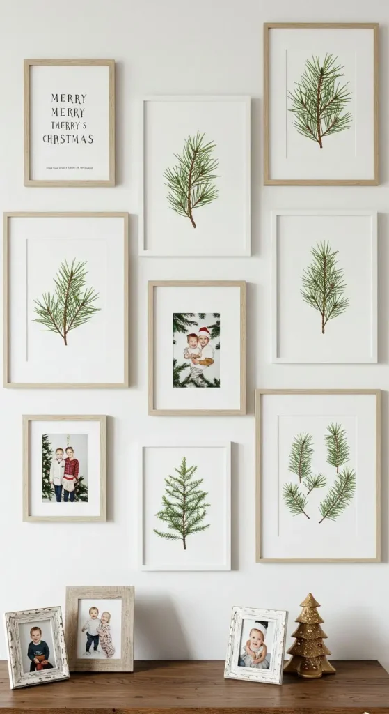 13 Creative Christmas Living Room Wall Decor Ideas 5 3. Display Festive Wall Art