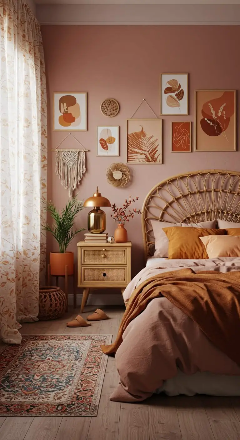 11 Best Boho Bedroom Paint Colors for a Relaxing Space 5 3. Dusty Rose