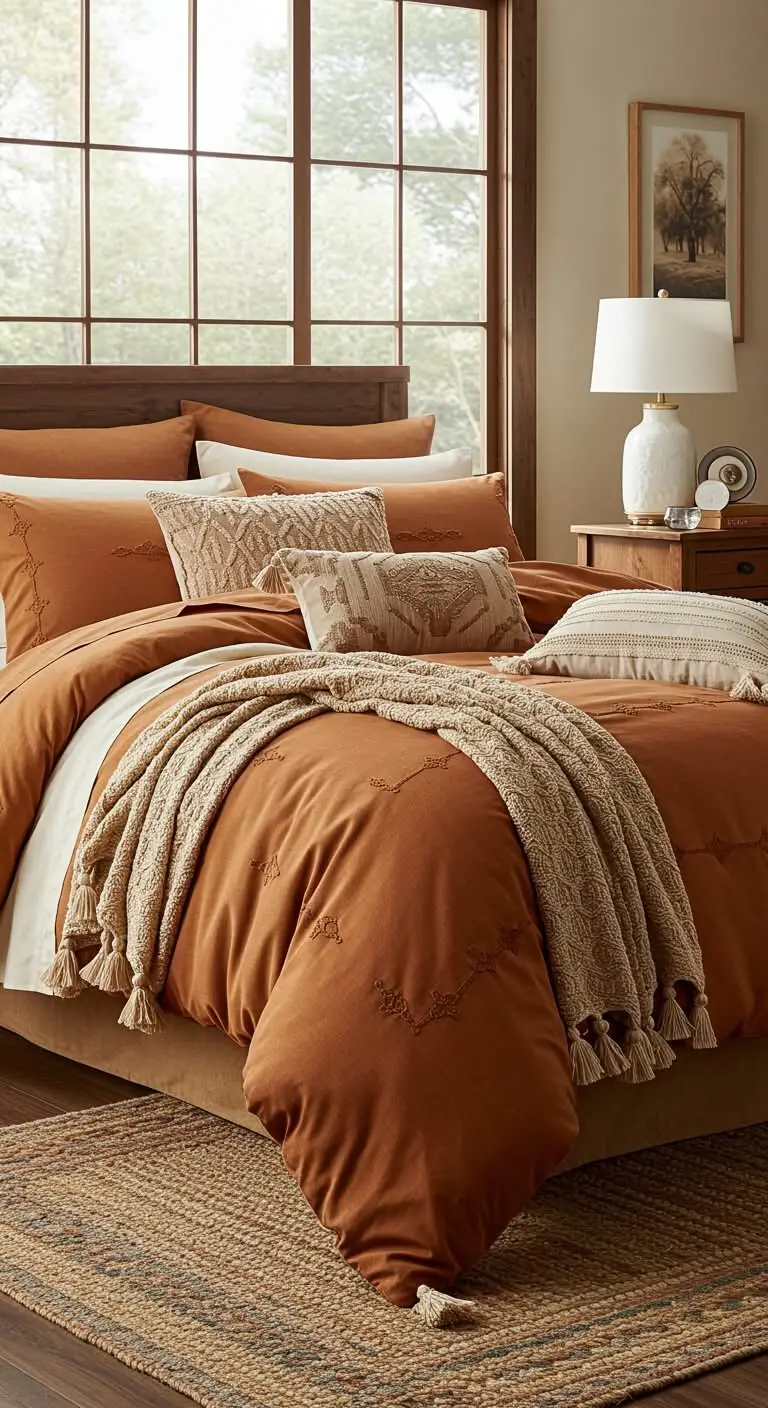 13 Western Bedding Ideas for a Cozy Cabin Feel 5 3. Earthy Tones and Rustic Color Palettes