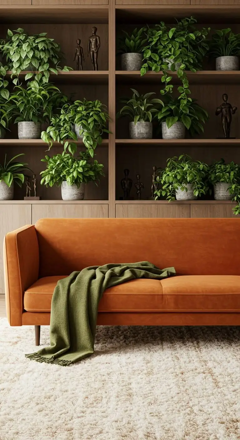 15 Bright and Stylish Orange Living Room Decor Ideas 4 3. Go Bold with an Orange Sofa