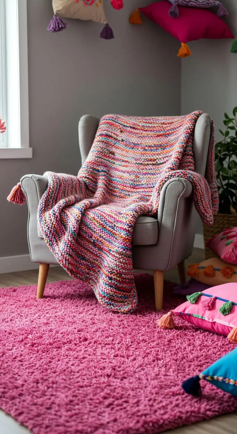 11 Vibrant Dopamine Decor Ideas to Boost Your Mood 5 3. Layer Playful Textures