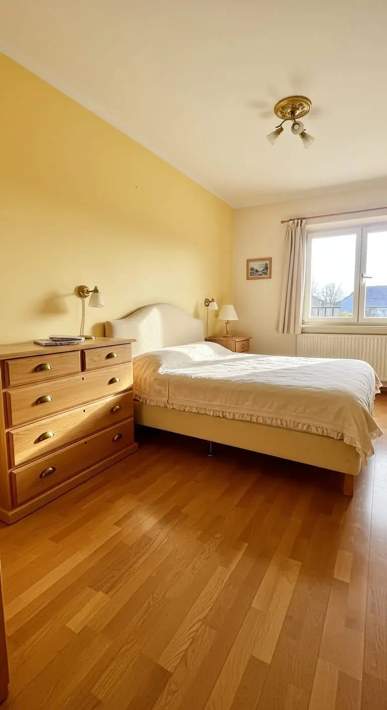13 Bright and Cheerful Yellow Bedroom Ideas 5 3. Sunny Furniture