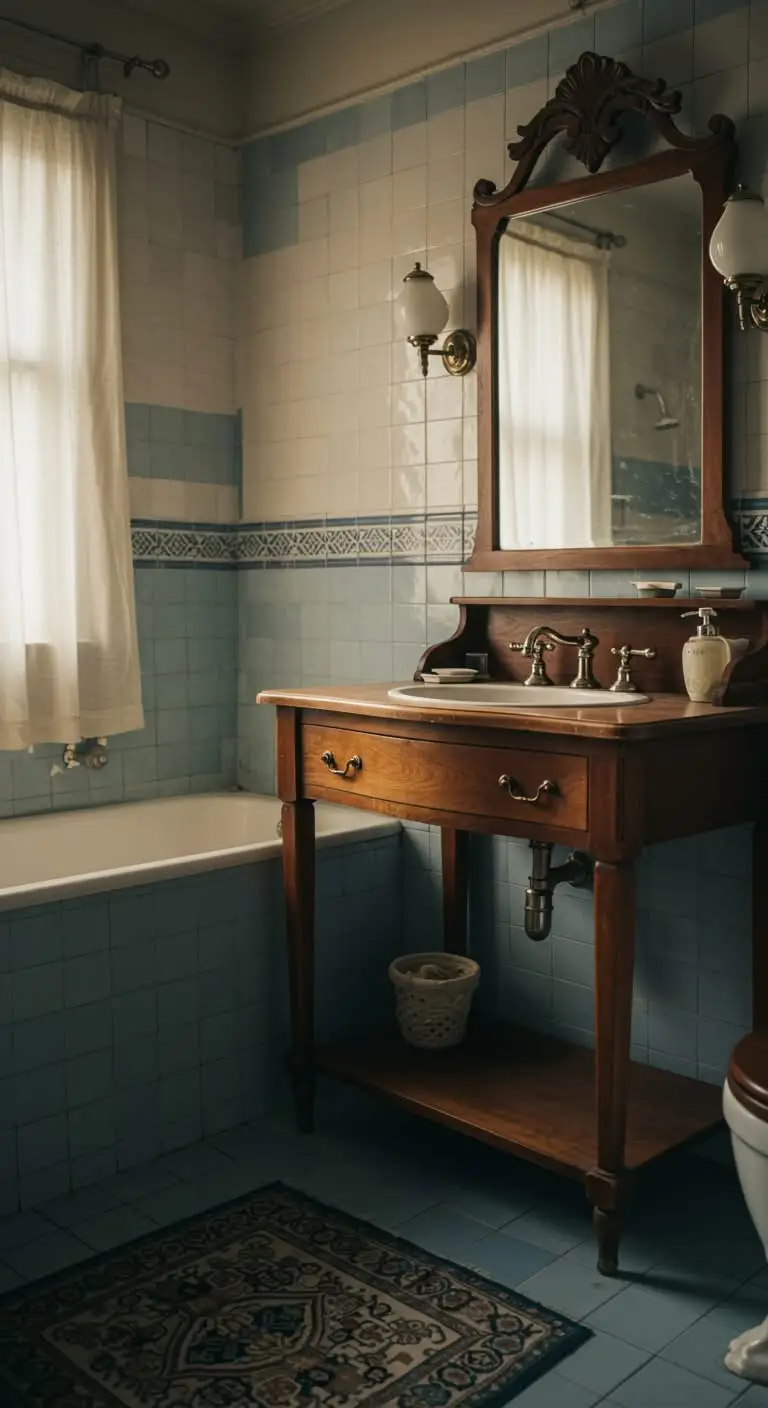 13 Stunning Vintage Bathroom Ideas for a Classic Look 7 4. Freestanding Vanity