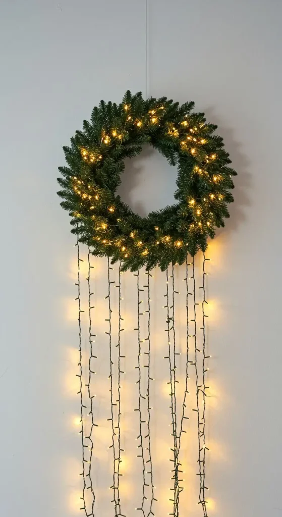 13 Creative Christmas Living Room Wall Decor Ideas 6 4. Illuminate With String Lights