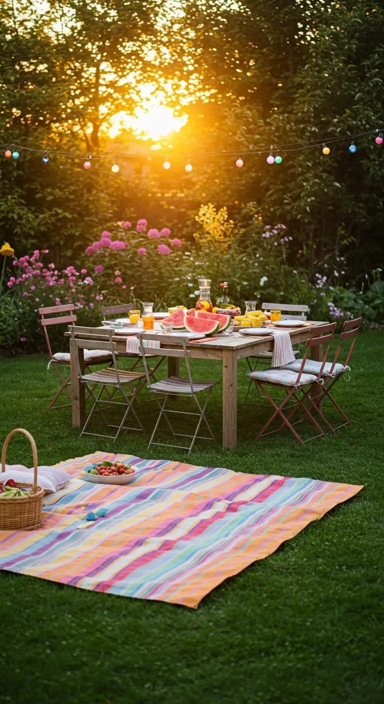 15 Easy Summer Backyard Prep Ideas for a Relaxing Season 6 4. Set Up a Fun Dining Zone