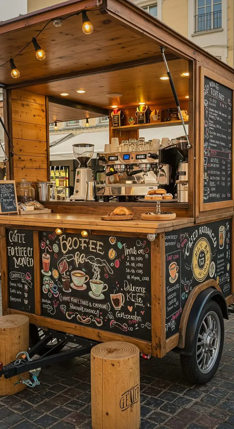 15 Stylish Coffee Bar Ideas for Every Home 6 4. Transform an Old Cart into a Mobile Coffee Station