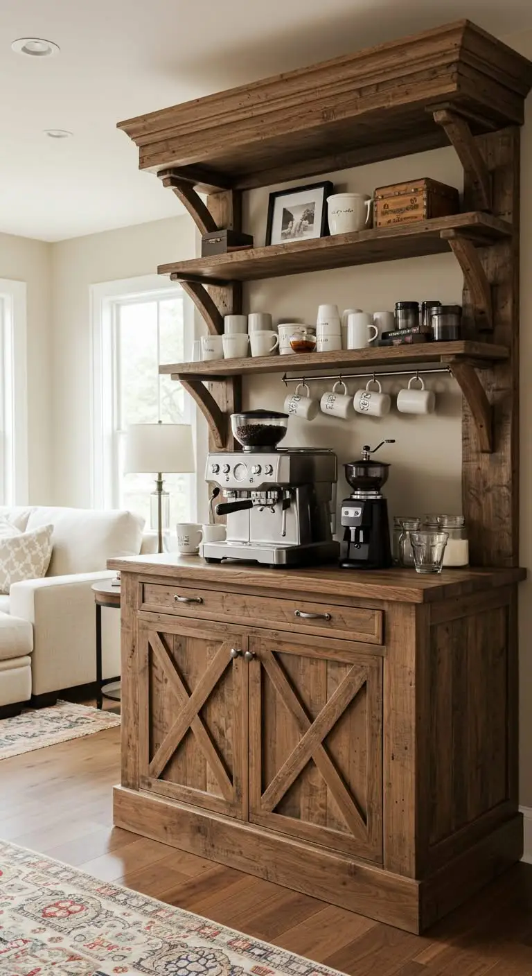 15 Stylish Coffee Bar Ideas for Every Home 7 5. Add a Cozy Coffee Nook in Your Living Room