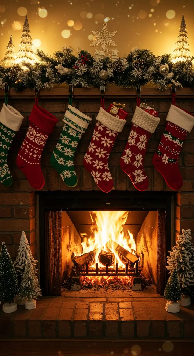 17 Stylish Christmas Living Room Decor Ideas to Try 7 5. Create a Focal Point Around the Fireplace