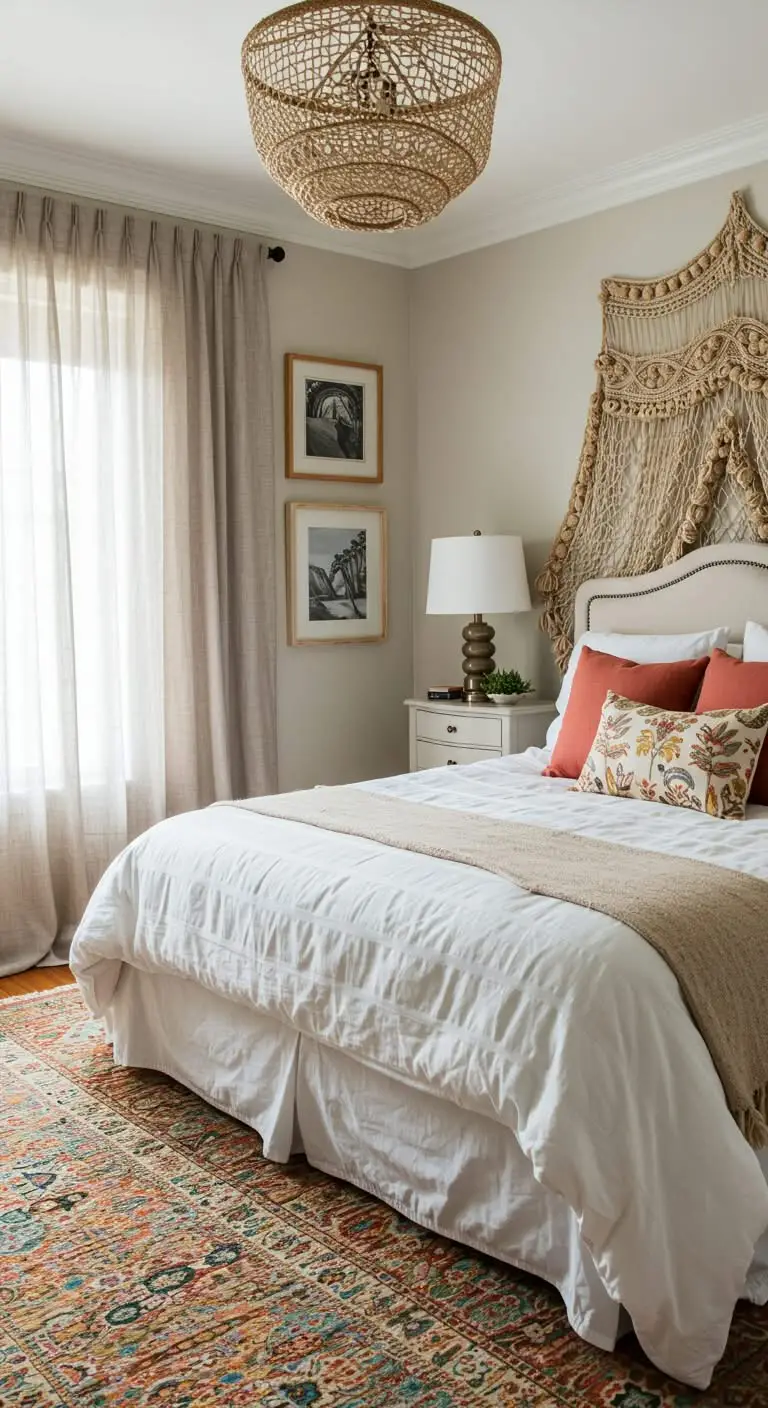 11 Best Boho Bedroom Paint Colors for a Relaxing Space 7 5. Crisp White