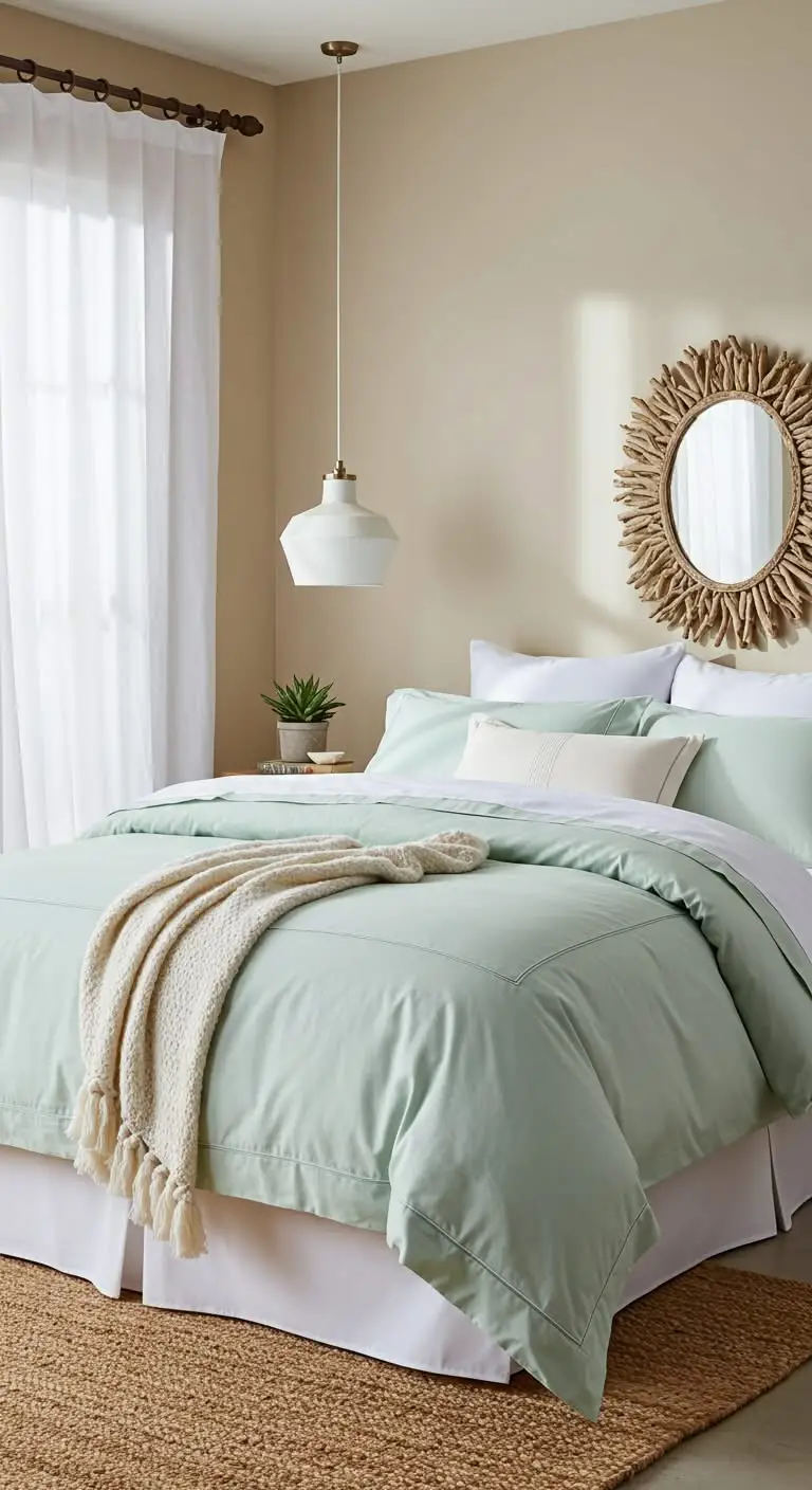 11 Beachy Bedroom Ideas for a Coastal Escape 7 5. Opt for Light and Airy Bedding