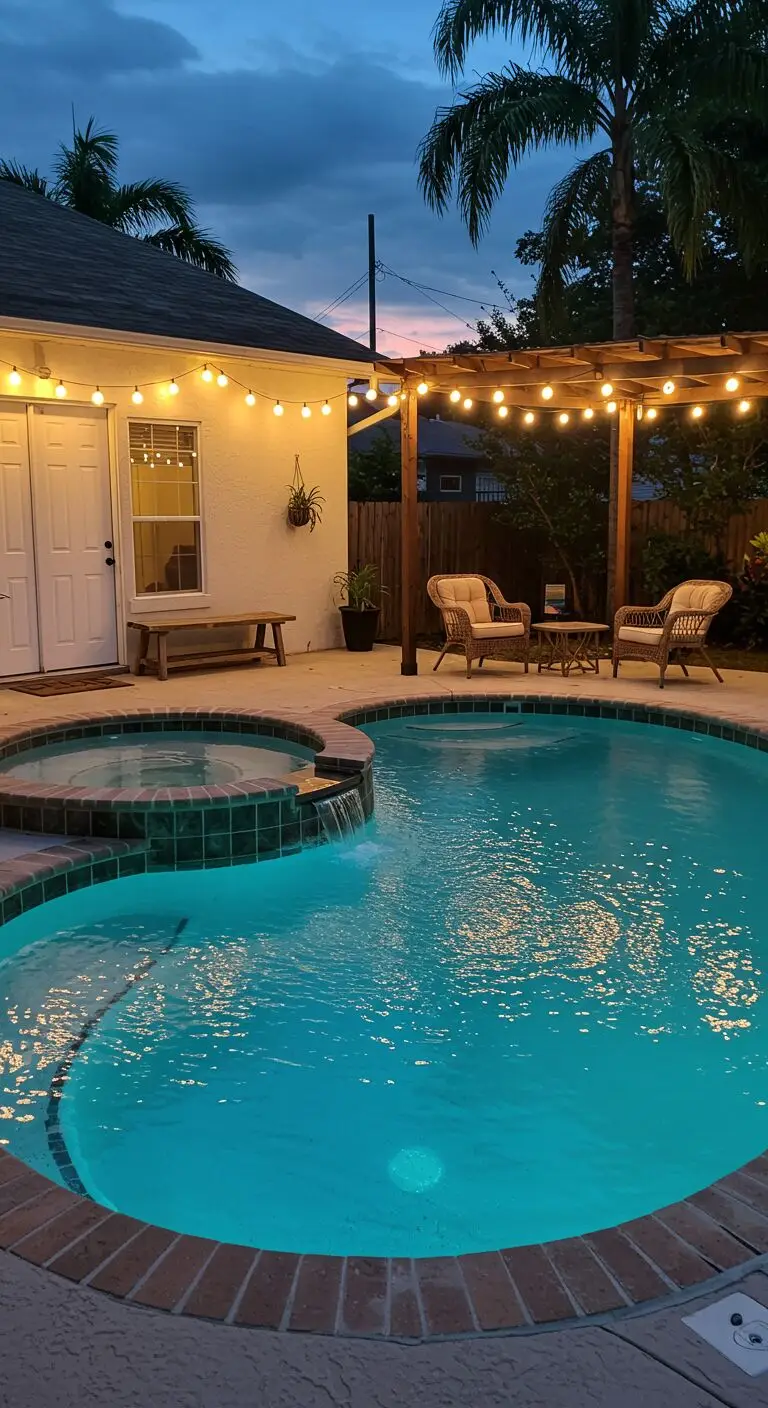 17 Small Backyard Pool Ideas for a Refreshing Escape 8 5. Optimize with Dual-Function Features
