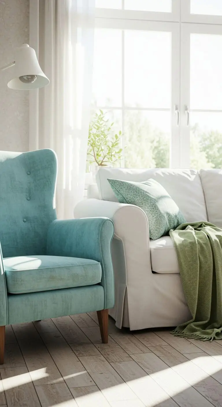 15 Minimalist Scandinavian Living Room Ideas to Try 8 6. Add Subtle Pops of Color