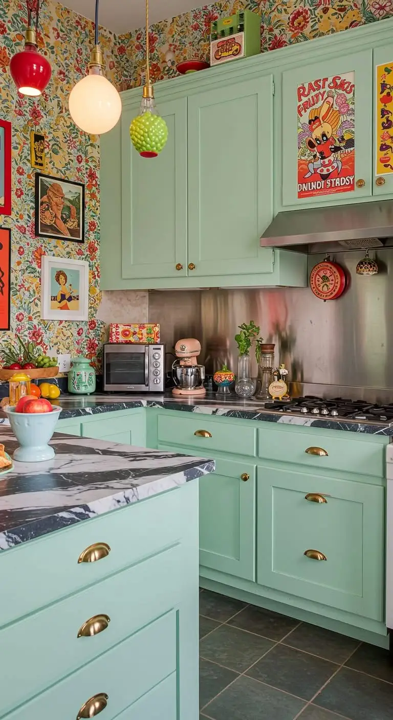 15 Fun and Quirky Kitschy Kitchen Ideas 8 6. Choose Quirky Lighting