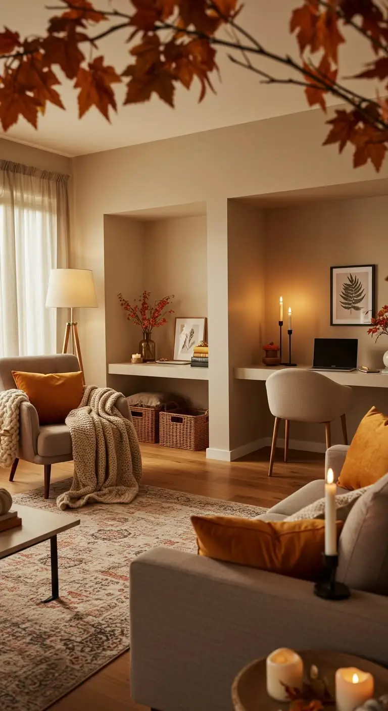 13 Ways to Create a Cozy Fall Sanctuary at Home 9 6. Create Functional Nooks