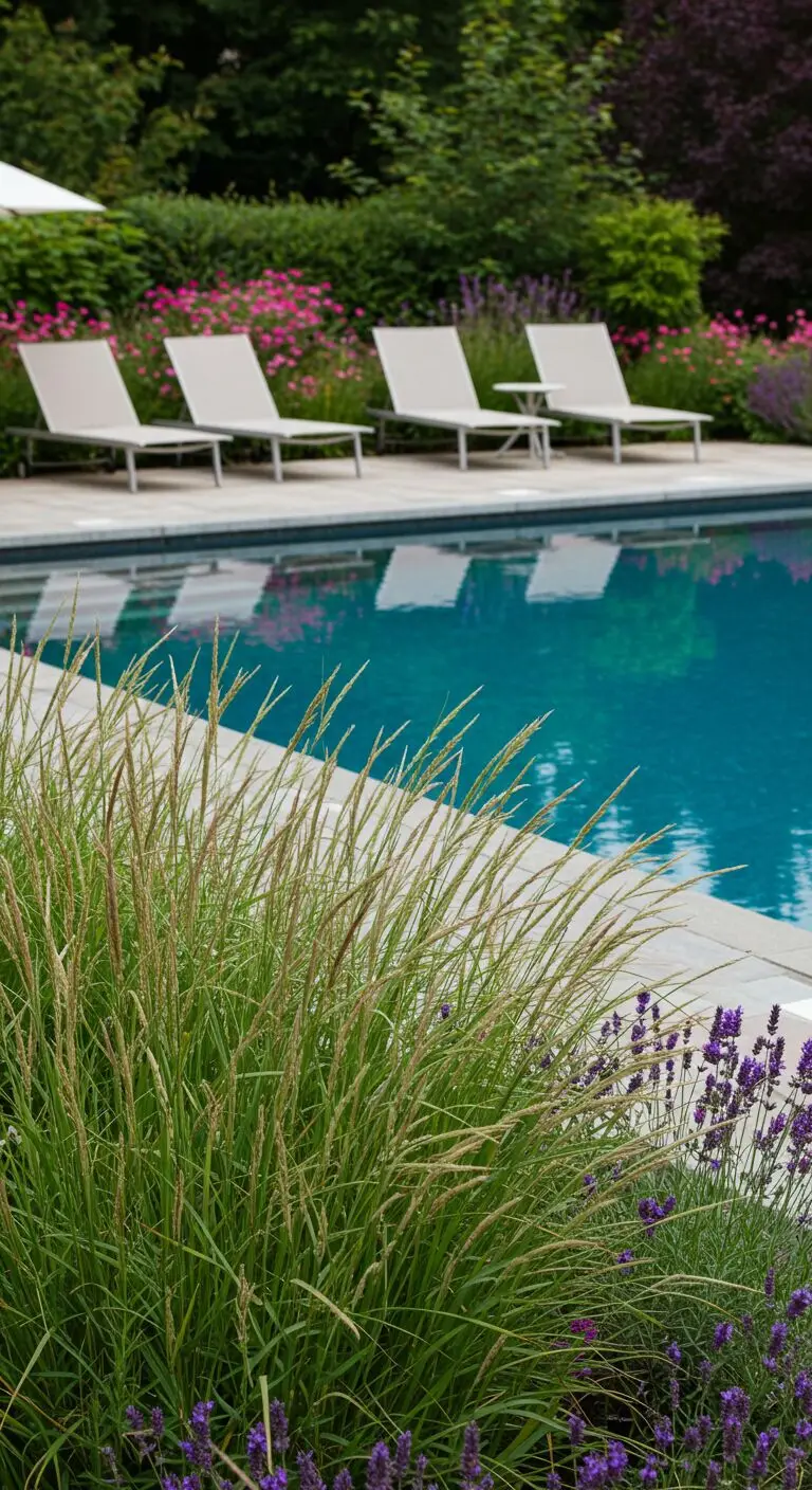17 Small Backyard Pool Ideas for a Refreshing Escape 9 6. Enhance with Landscaping