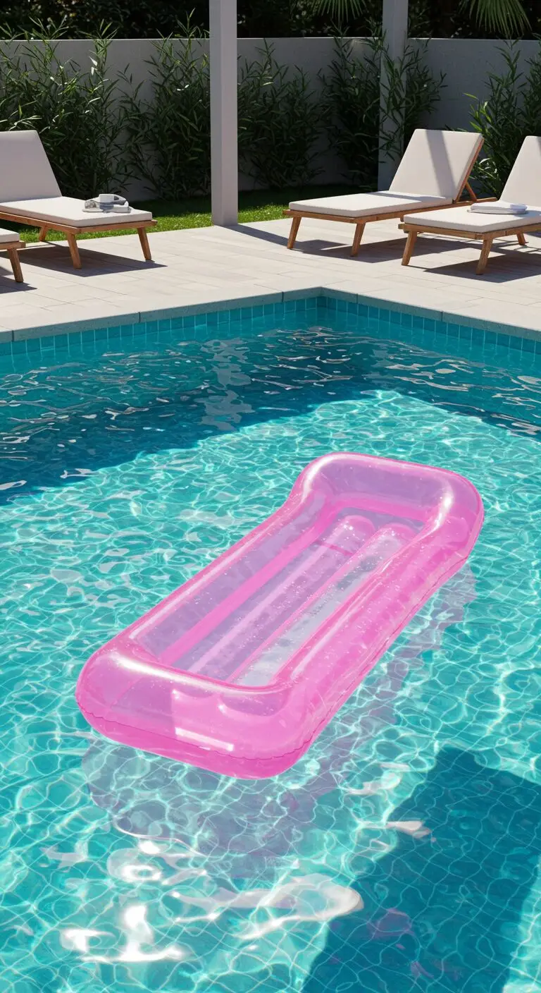 13 Inflatable Pool with Seating for Ultimate Comfort 6 6. FUNBOY Clear Pink Pool Lounger