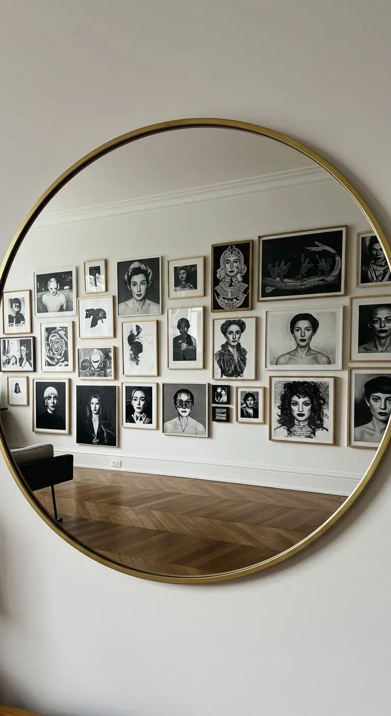 17 Best Wall Art Ideas for a Stunning Living Room Display 8 6. Mirror, Mirror on the Wall