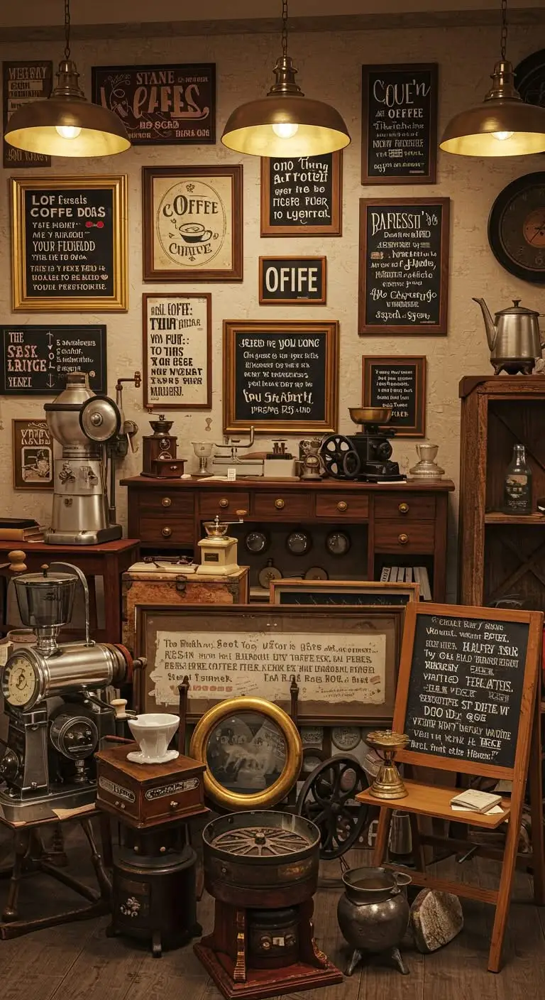 11 Kafe Aesthetic Ideas for a Cozy Coffee Spot 8 6. Personalize It with Coffee-Themed Quotes