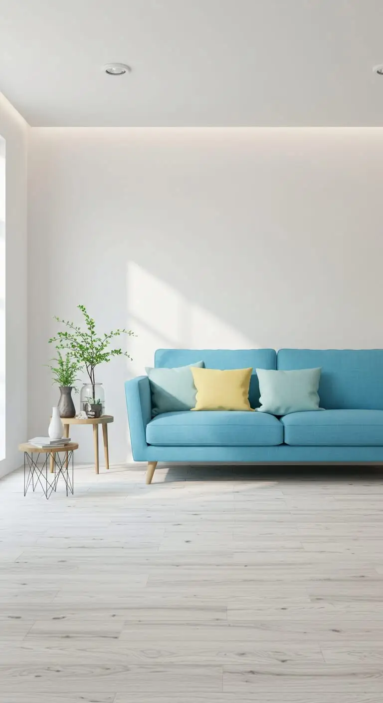13 Stylish Blue Couch Living Room Ideas for a Pop of Color 8 6. Scandinavian Simplicity
