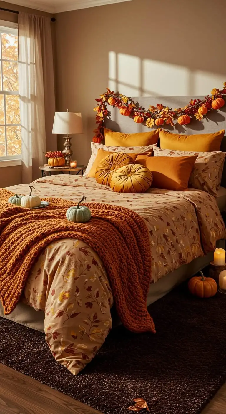11 Fall Bedroom Ideas for a Warm and Cozy Retreat 8 6. Seasonal Decor