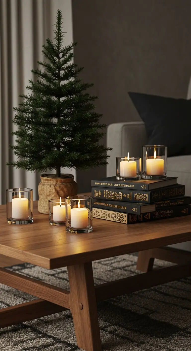 17 Stylish Christmas Living Room Decor Ideas to Try 8 6. Simplify With Scandinavian Minimalism